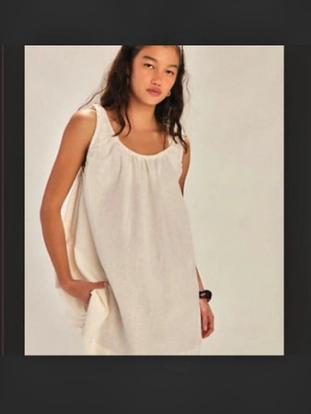 Free People White Linen Dress